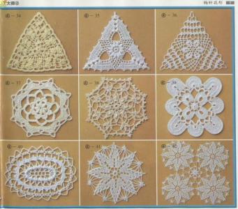 圆形坐垫钩针图案大全 转  圆形钩针花图案