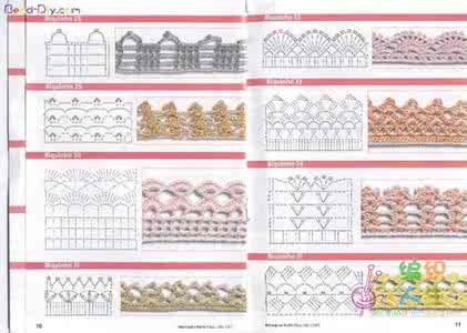 钩针编织花边花样图解 其他 钩针编织漂亮花边图解，钩针编织花边图解