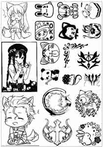 橡皮章素材已排版 橡皮章素材排版大全之可爱橡皮章素材元素大合集