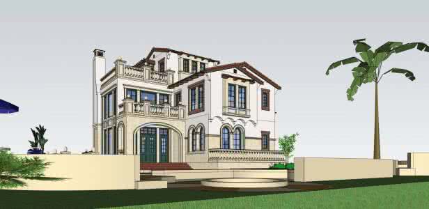 别墅su模型 别墅会所su模型 k