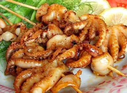 麻辣章鱼足的做法 辣烤章鱼串