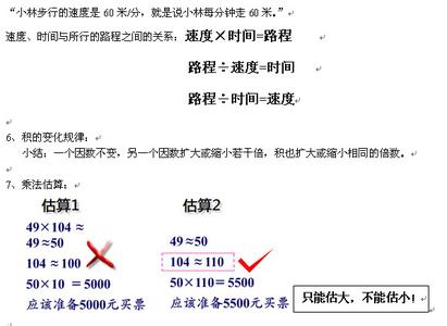 三位数乘两位数知识点 四年级第三单元知识点 小学四年级上册数学第三单元知识点（三位数乘两位数）