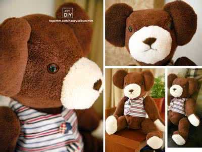 钩针泰迪熊玩偶图解 手把手教你缝合泰迪熊鼻子【玩偶教程】