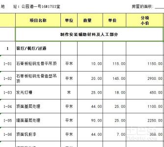 装修报价明细表whjzw 装修报价明细表 装修报价明细表如何做