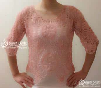 别致钩针中神套衫 钩针编织套衫----文静中的别致