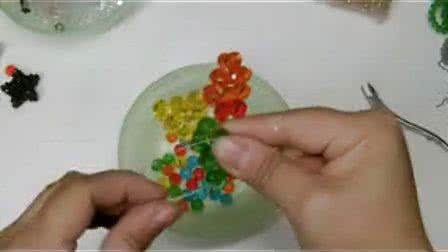串珠立体五角星图解 漂亮的五角星形状串珠水晶耳环DIY手工制作
