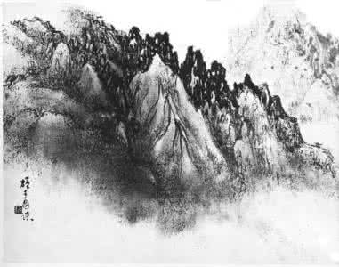 传统国画山水石头画法 国画大师黎雄才从画石头开始教你画山水