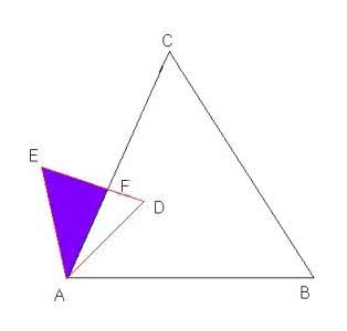 如图1等边三角形abc中 等边三角形面积 如图，已知△ABC是面积为3的等边三角形，△ABC∽△ADE，AB=2AD，∠BAD=45°，AC与