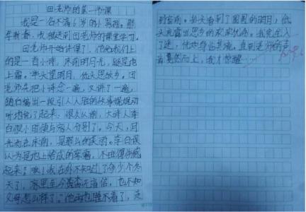 我敬爱的老师作文 田老师什么作文 敬爱的田老师