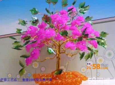 在家串珠手工活 最美的手工串珠盆景令你大开眼界