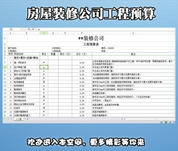 装修预算清单 家装攻略——装修预算应该怎么做？ 装修必看手册