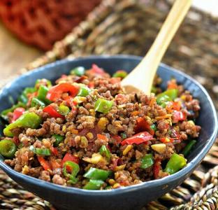 尖椒牛肉饭 美味下饭的尖椒牛肉末