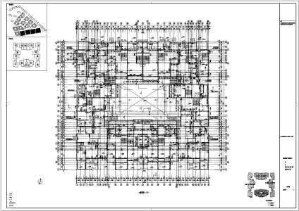四合院建筑设计图 某功能复杂的四合院建筑设计图