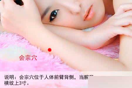 按摩会宗穴位缓解治疗耳聋耳鸣