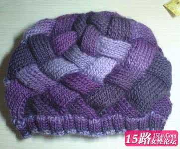 编织帽子顶部的收口 一顶很韩流的帽子，很好织有图解|棒针编织图解