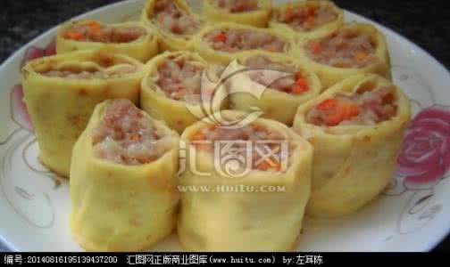 鸡蛋肉丝面的做法图片 【图】鸡蛋肉卷