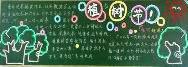 植树节黑板报图片大全 植树节黑板报大全