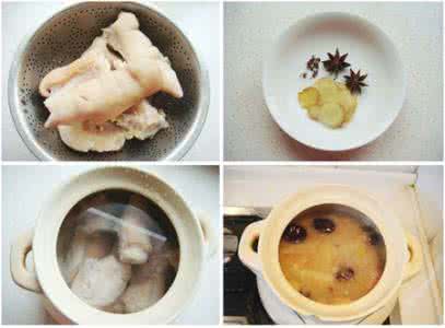 红枣花生猪蹄汤 月子餐 滋补有益:红枣花生猪蹄汤