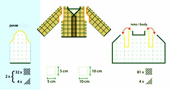 一线连拼花钩衣图解 多种花型拼花衣结构图
