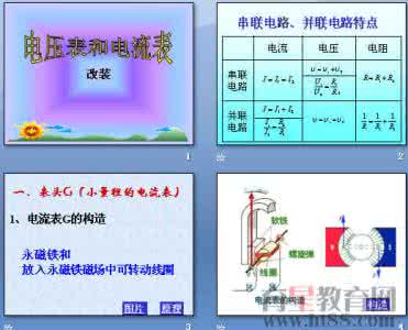 电流表电压表 12-06-20高一物理《电压表和电流表》(课件)
