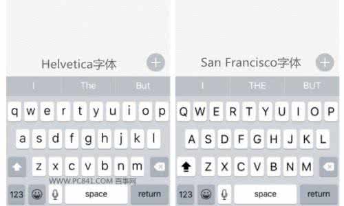 ios8和ios9字体对比 ios9 ios8字体对比图解