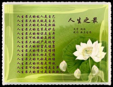 人生初绝顶系列之最 人生之“最”